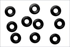 O-Ring innen 3mm, schwarz (10) Kyosho ORG03BK