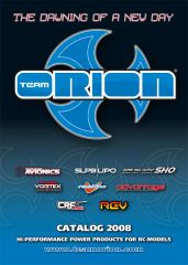 Hauptkatalog Team Orion 2008, englisch Hype Kyosho TO-2008E