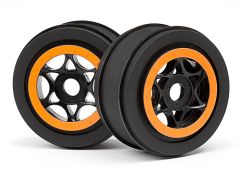 AH-64 Felge schwarz/orange (42x83mm/2St) hpi racing H107855