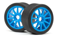 Slick R/Speedline F Set cyan (4St/Micro) hpi racing H115390