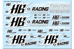 HB Racing World Team Aufkleber weiß hpi racing HB204074