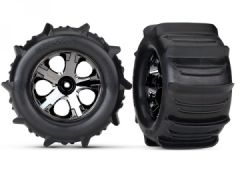 Tires & Wheels Paddel/All-Star Black Chrome 2.8 TSM Front Traxxas 4175