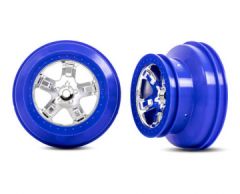 Räder SCT Chrom-Blau 2.2/3.0 4WD/2WD vorne (2) TRAXXAS 5868A