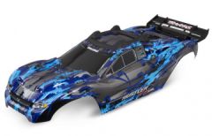 Body Rustler 4x4 Silver/Blue (Complete with Body Mounts) Traxxas 6717X