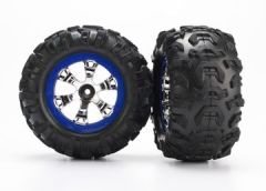 Tires & Wheels Canyon AT/Geode Chrome-Blue 2.2 1/16 (2) Traxxas 7274