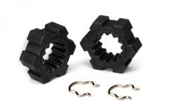 Wheel Hubs with Clips (2) Traxxas 7756