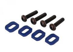 Washers Motor Mount Alu Blue w/ Screws (4) X-Maxx Traxxas 7759