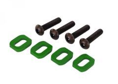 Washers Motor Mount Alu Green w/ Screws (4) X-Maxx Traxxas 7759G