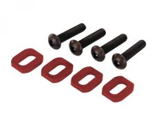 Washers Motor Mount Alu Red w/ Screws (4) X-Maxx Traxxas 7759R