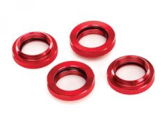 Spring retainer GTX-shocks Alum Red (4) Traxxas 7767R