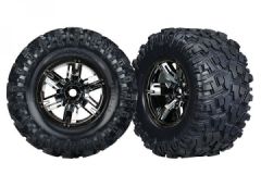 Tires & Wheels Maxx AT/X-Maxx Black Chrome (2) Traxxas 7772A