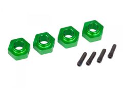 Wheel Hubs 12mm Hex Alu Green (4) TRX-4/6 Traxxas 8269G