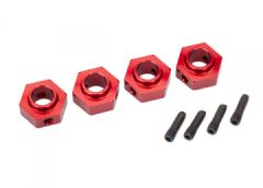 Wheel Hubs 12mm Hex Alu Red (4) TRX-4/6 Traxxas 8269R