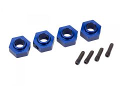 Wheel Hubs 12mm Hex Alu Blue (4) TRX-4/6 Traxxas 8269X