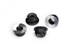 Lock Nut Flanged M5 Alu Black (4) Traxxas 8447A