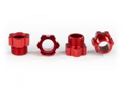 Stub Axle Nut Alu Red (4) TRAXX Traxxas 8886R