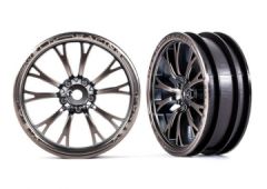 Wheels Front Satin Black Chrome (2) Drag Slash Traxxas 9472A