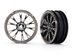 Wheels Front Black Chrome (2) Drag Slash Traxxas 9472X