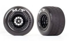 Tires & Whels Rear Black (2) Drag Slash Traxxas 9475