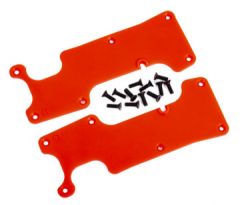 Suspension Arm Covers Rear L+R Red Sledge Traxxas 9634R