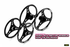 Alu-Setup-Rad für 1/8 On-road (4)# HUDY 108070