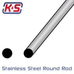 Stab aus rostfreiem Stahl 3/32(2.4x300mm) (6) K&S 7133 STEEL ROD 1/8