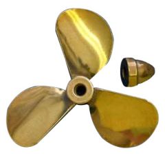 Messing Propeller 3-Blatt Rechts 2-1/2 dia DUMAS 3110