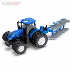 Traktor mit Doppelrädern und Klapppflug RC RTR 1:24 KORODY KO6638HB