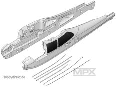 Rumpfhälften+Bowdenzüge MiniMag Multiplex 224175