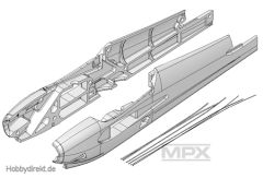 Rumpfhälften+Bowdenzüge AcroMaster Multiplex 224200