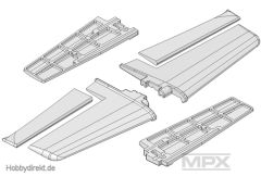 Tragflächen+Tragflächenabdeckungen AcroMaster Multiplex 224202