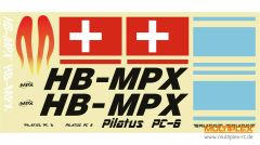 Dekorbogen Pilatus PC-6 blau Multiplex 224373