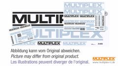 Aufkleber-Set MPX-Logo schw/w/sil 12,5x8,7cm VE 20St. Multiplex