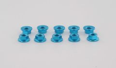 4mm Aluminium Radmutter blau eloxiert 31721