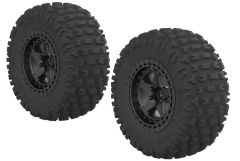 Arrma - DBOOTS FORTRESS SC TYRE SET GLUED (BlackÂ  Chrome) (2pcs) AR550043 Hobbico