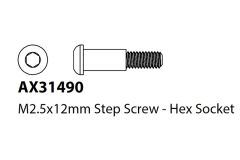 Axial - Hex Socket Button Shoulder Screw M2.5x6x12mm AX31490 Hobbico