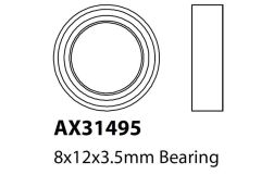 Axial - Bearing 8x12x3.55mm - 2 pcs AX31495 Hobbico