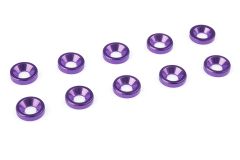 Team Corally - Aluminium Unterlegscheibe - für M3 Senkkopfschrauben - AD=8mm - Violet - 10 St C-31202