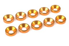 Team Corally - Aluminium Unterlegscheibe - für M5 Senkkopfschrauben - AD=12mm - Gold - 10 St C-31220