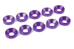 Team Corally - Aluminium Unterlegscheibe - für M5 Senkkopfschrauben - AD=12mm - Violet - 10 St C-31222