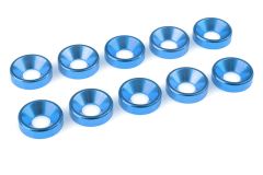 Team Corally - Aluminium Unterlegscheibe - für M5 Senkkopfschrauben - AD=12mm - Blau - 10 St C-31224