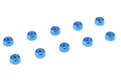 Team Corally - Aluminium Unterlegscheibe - für M2 Zylinderkopfschrauben - AD=6mm - Blau - 10 St C-31254