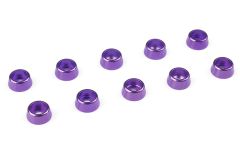 Team Corally - Aluminium Unterlegscheibe - für M2.5 Zylinderkopfschrauben - AD=7mm - Violet - 10 St C-31262