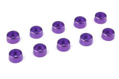 Team Corally - Aluminium Unterlegscheibe - für M3 Zylinderkopfschrauben - AD=8mm - Violet - 10 St C-31272