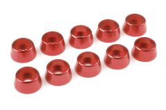 Team Corally - Aluminium Unterlegscheibe - für M5 Zylinderkopfschrauben - AD=12mm - Rot - 10 St C-31295