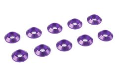 Team Corally - Aluminium Unterlegscheibe - for M3 Linsenkopfschrauben - AD=10mm - Violet - 10 St C-31302