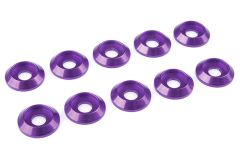 Team Corally - Aluminium Unterlegscheibe - for M4 Linsenkopfschrauben - AD=12mm - Violet - 10 St C-31322