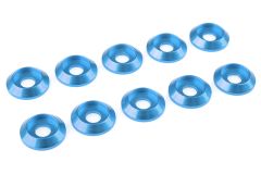 Team Corally - Aluminium Unterlegscheibe - for M4 Linsenkopfschrauben - AD=12mm - Blau - 10 St C-31324