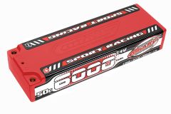 Team Corally - Sport Racing 50C LiPo Battery - 6000mAh - 7.4V - Stick 2S - 4mm Bullit C-49420