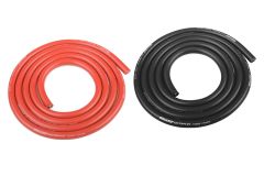 Team Corally - Ultra V+ Silikon Kabel - Extrem hochflexibel - Schwarz und Rot - 10AWG - 2683 / 0.05 Stränge - AD 5.5mm - 2x 1m C-50107